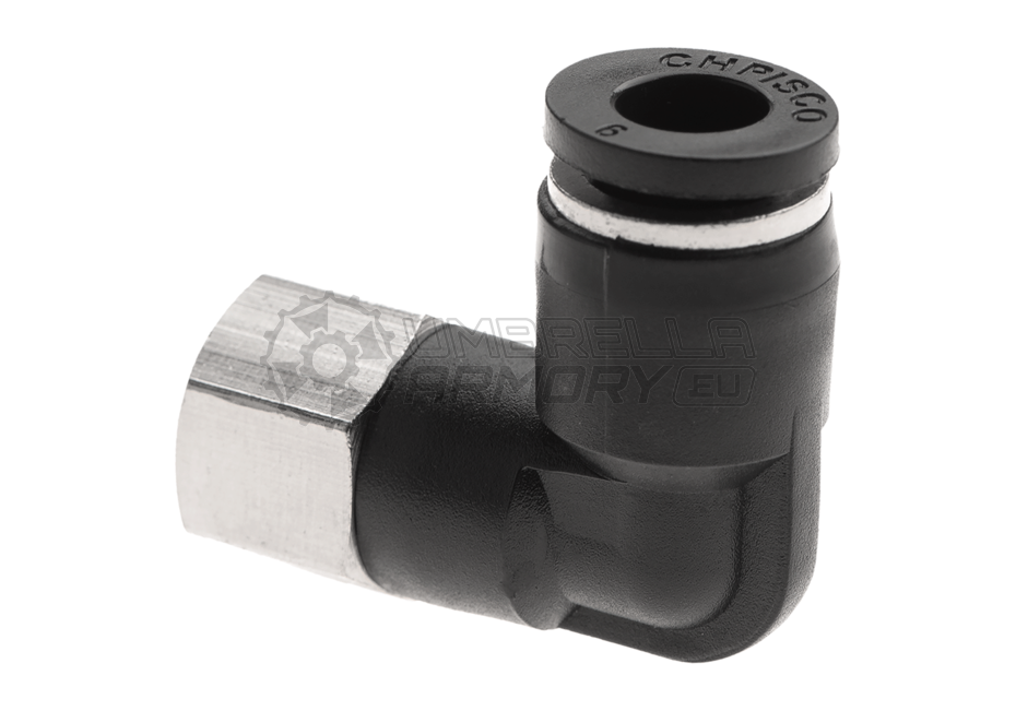 HPA 6mm Hose Coupling 90 Degree - Inner 1/8 NPT (EpeS)