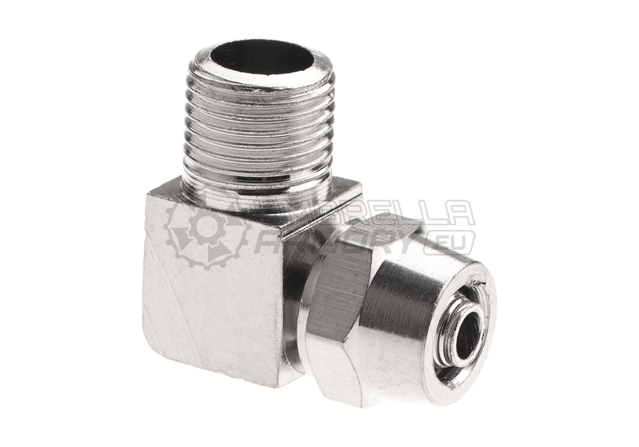HPA 6mm Hose Coupling with Screwed Catch 90 Degree - Outer 1/8 NPT (EpeS)