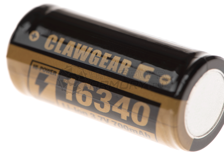 16340 Battery 3.7V 700mAh (Clawgear)