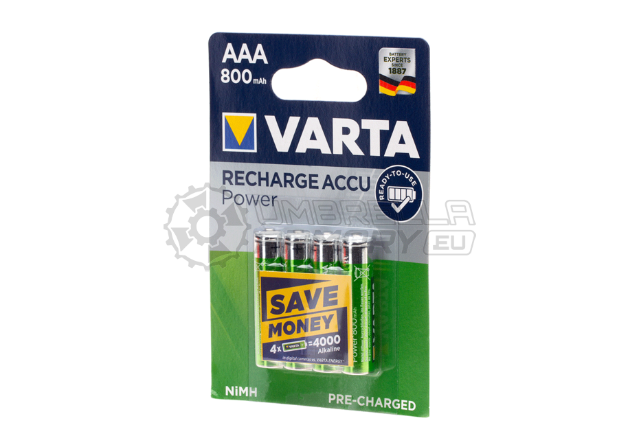 AAA Rechargable 800mAh 4pcs (Varta)