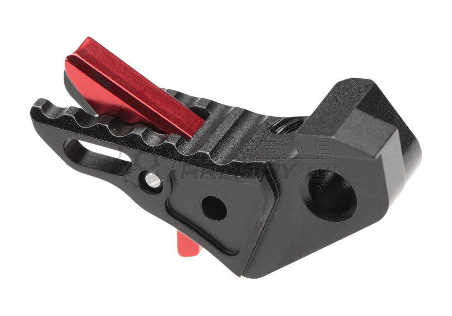 Action Army AAP01 Adjustable Trigger Black with Red Accent Left Side Top View