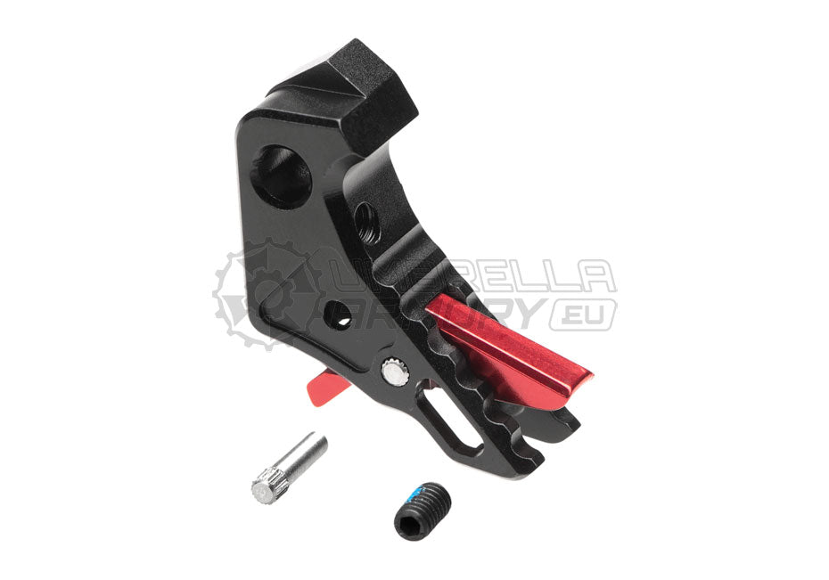 Action Army AAP01 Adjustable Trigger Black with Red Accent Front View