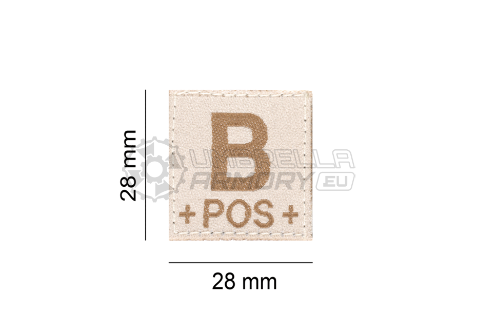 B Pos Bloodgroup Patch (Clawgear)