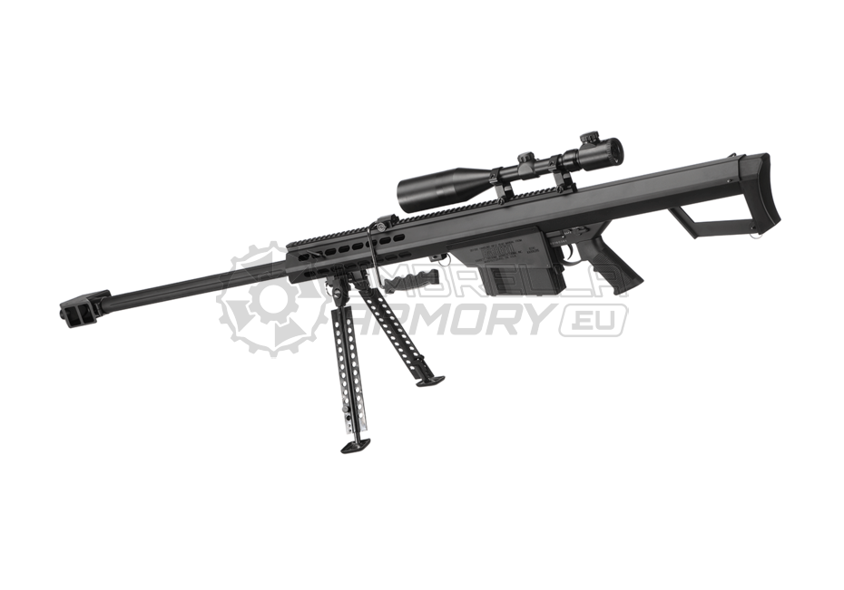 Barrett M82A1 Bolt Action Sniper Rifle Set (Snow Wolf)