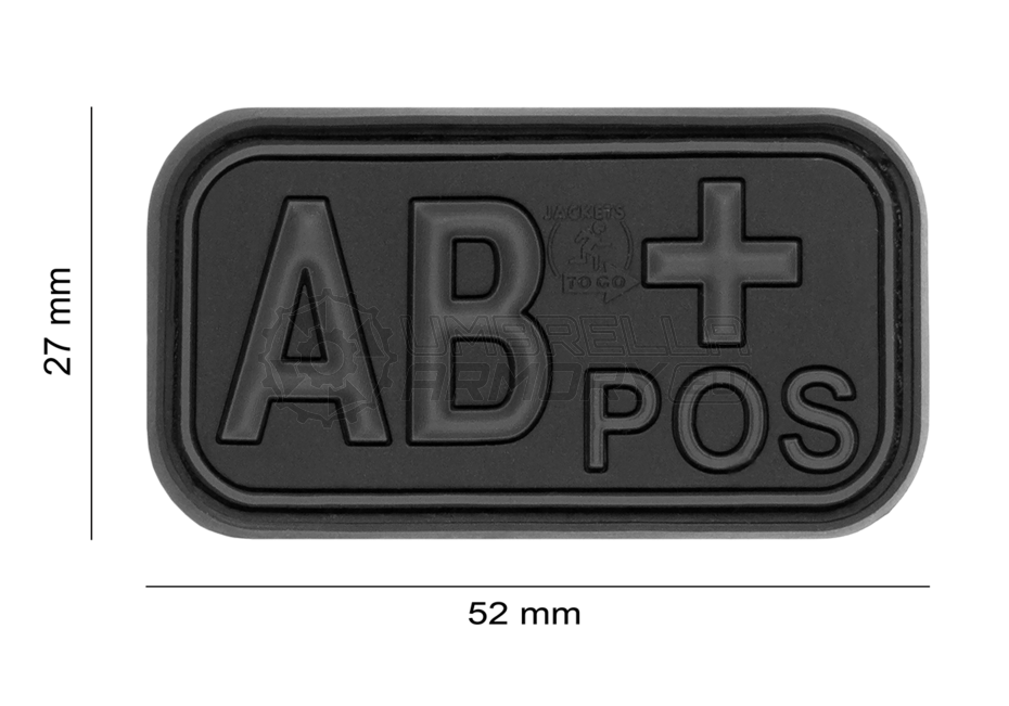 Bloodtype Rubber Patch AB Pos (JTG)