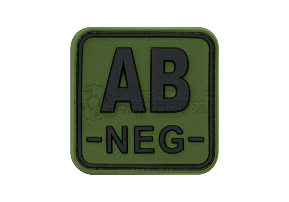Bloodtype Square Rubber Patch AB Neg (JTG)