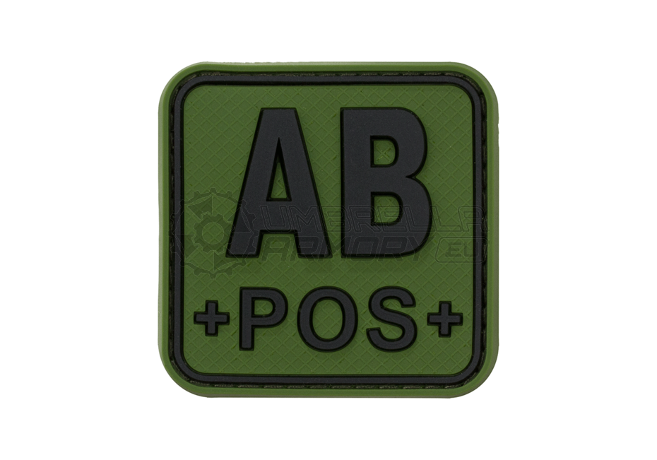 Bloodtype Square Rubber Patch AB Pos (JTG)