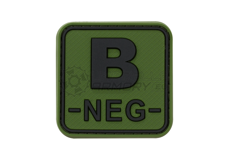 Bloodtype Square Rubber Patch B Neg (JTG)