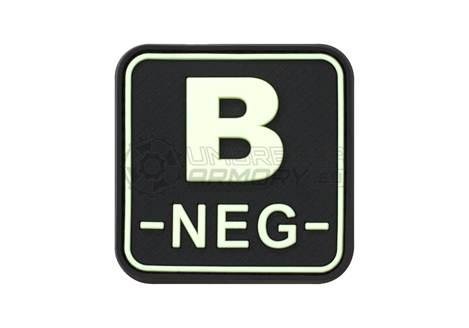 Bloodtype Square Rubber Patch B Neg (JTG)