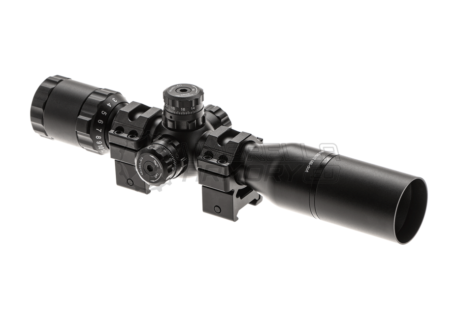 BugBuster 3-12X32 Scope Side AO Mil-Dot With QD Rings (Leapers)