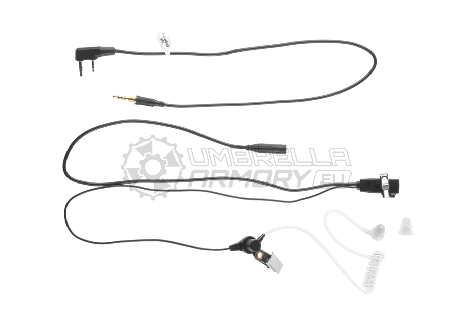 FBI Style Acoustic Headset Kenwood Connector (Z-Tactical)