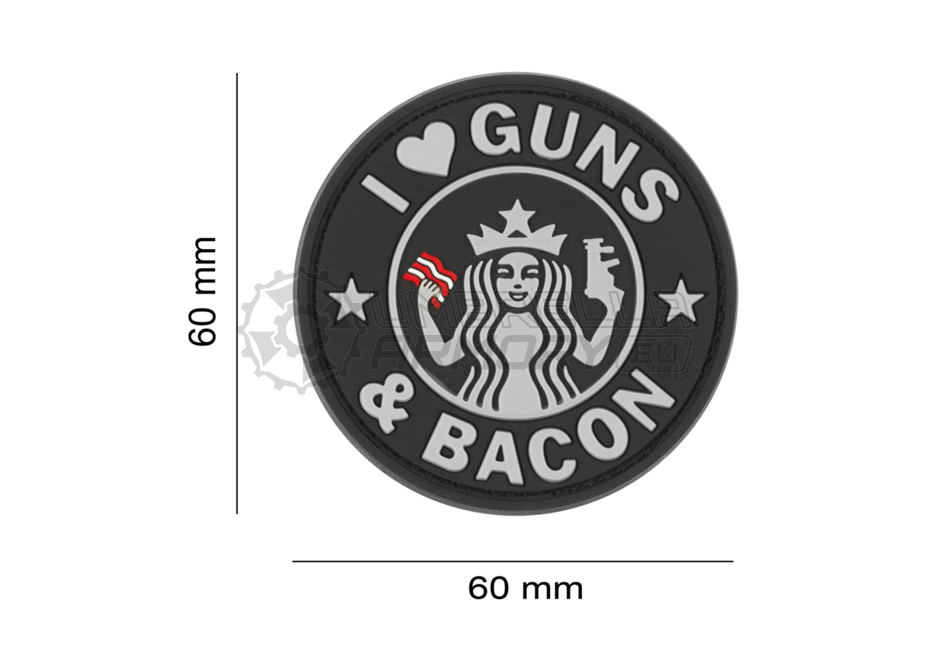 Guns and Bacon Rubber Patch (JTG)