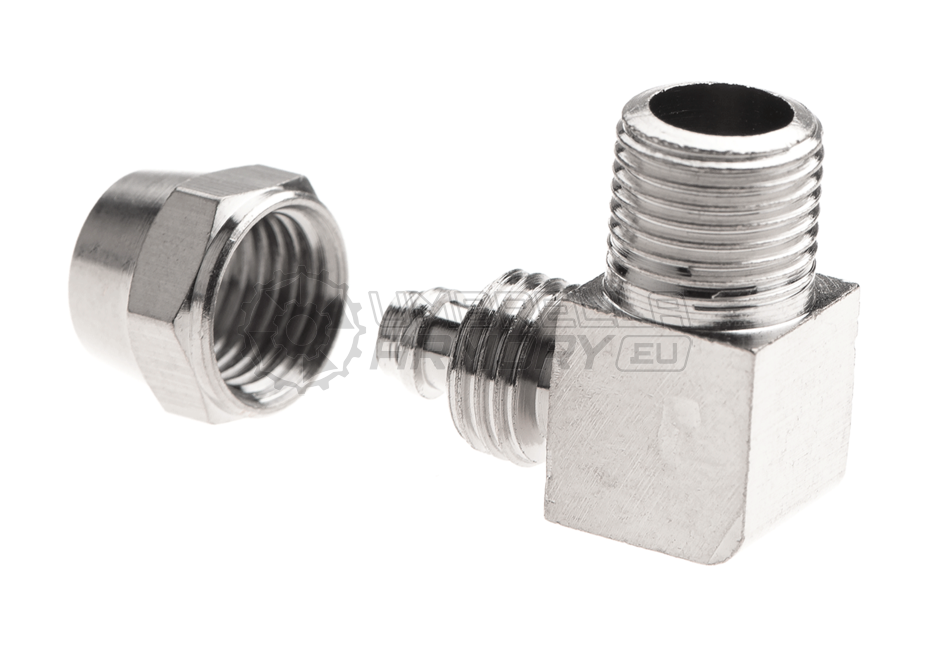HPA 6mm Hose Coupling with Screwed Catch 90 Degree - Outer 1/8 NPT (EpeS)