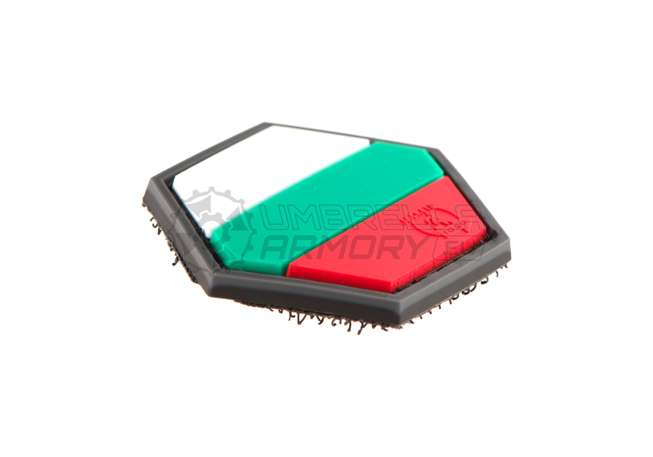 Hexagon Bulgarian Flag Rubber Patch (JTG)