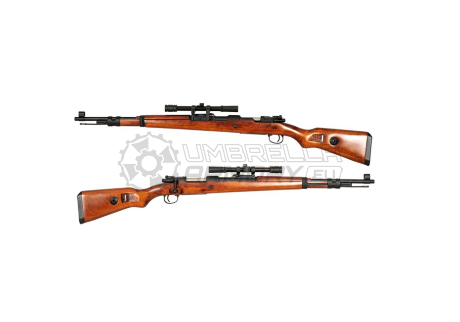 Karabiner 98K Bolt-Action Sniper Rifle Real Wood with Scope (Snow Wolf)