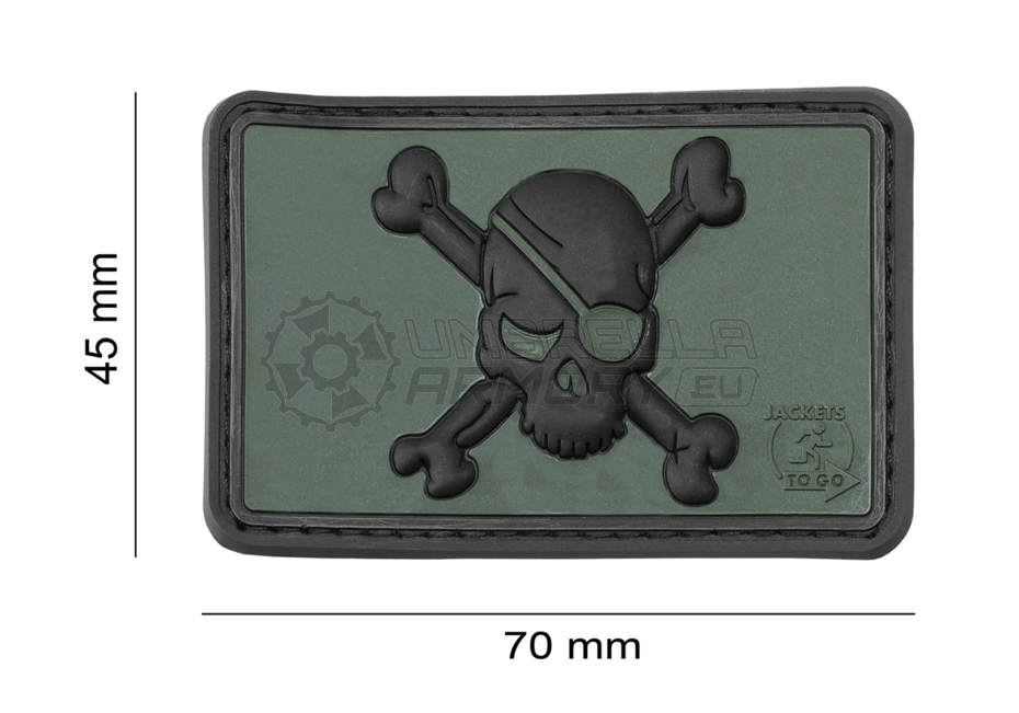 Pirate Skull Rubber Patch (JTG)