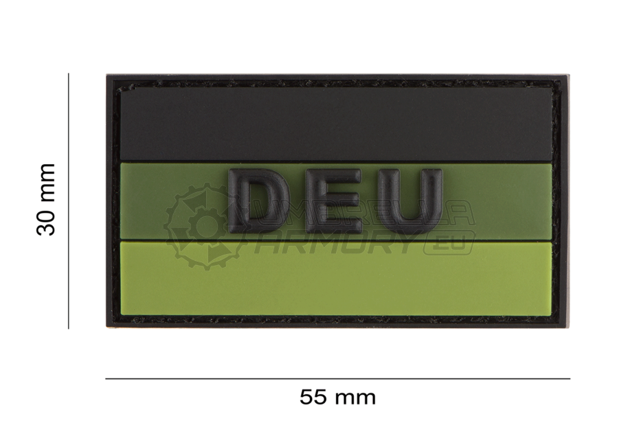Small German Flag Rubber Patch (JTG)