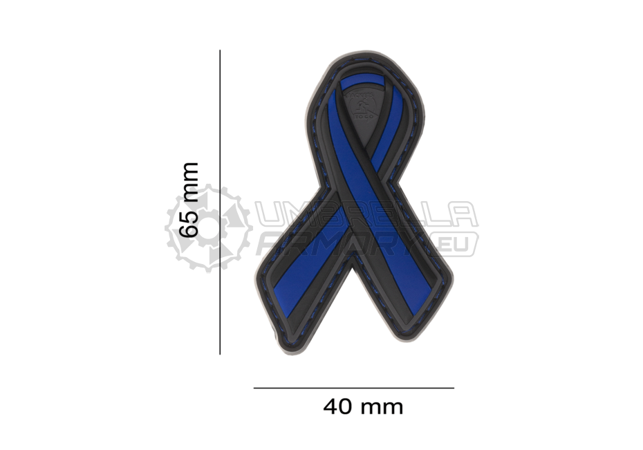 Thin Blue Line Ribbon Rubber Patch (JTG)