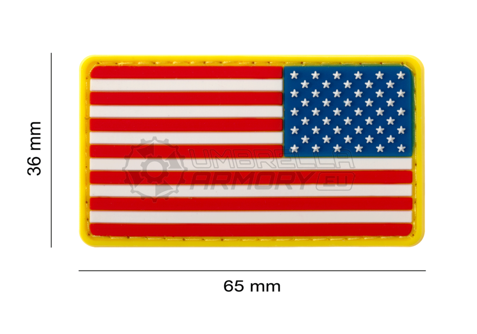 US Flag Rubber Patch Reversed (JTG)