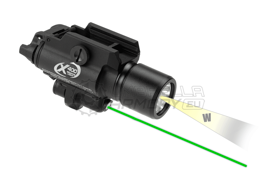 X400 Pistol Light / Laser Module Green (WADSN)